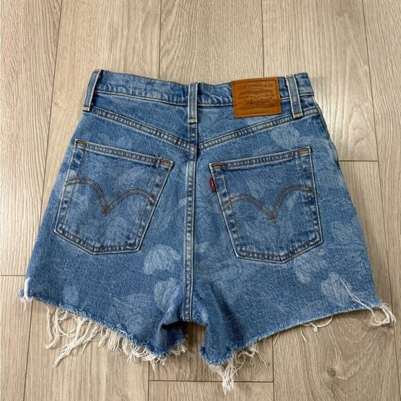 Levi's Ribcage Floral Print Jean Denim Shorts - Picture 8 of 14
